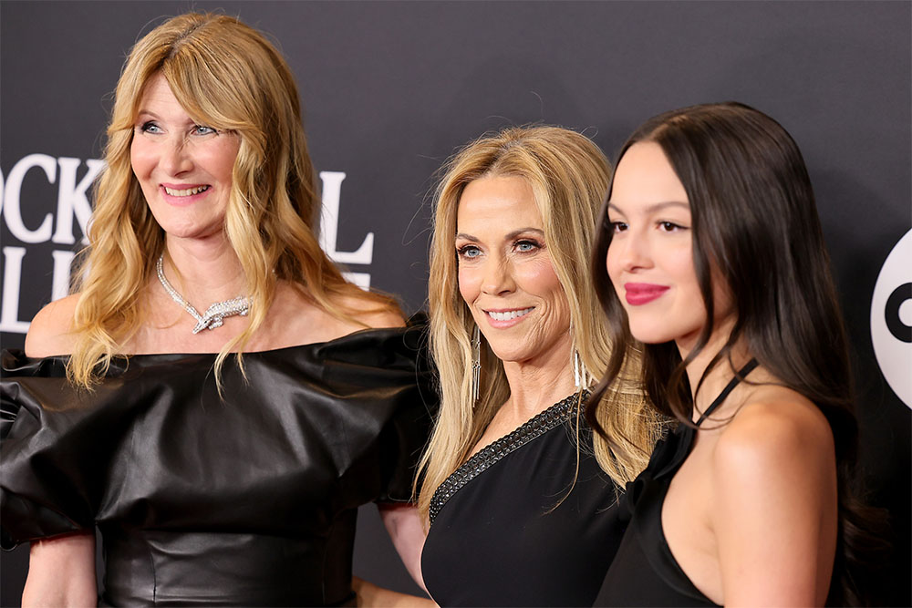 Laura Dern, Sheryl Crow and Olivia Rodrigo attend the 38th Annual Rock and Roll Hall Of Fame Induction Ceremony at Barclays Center on November 03, 2023 in New York City.