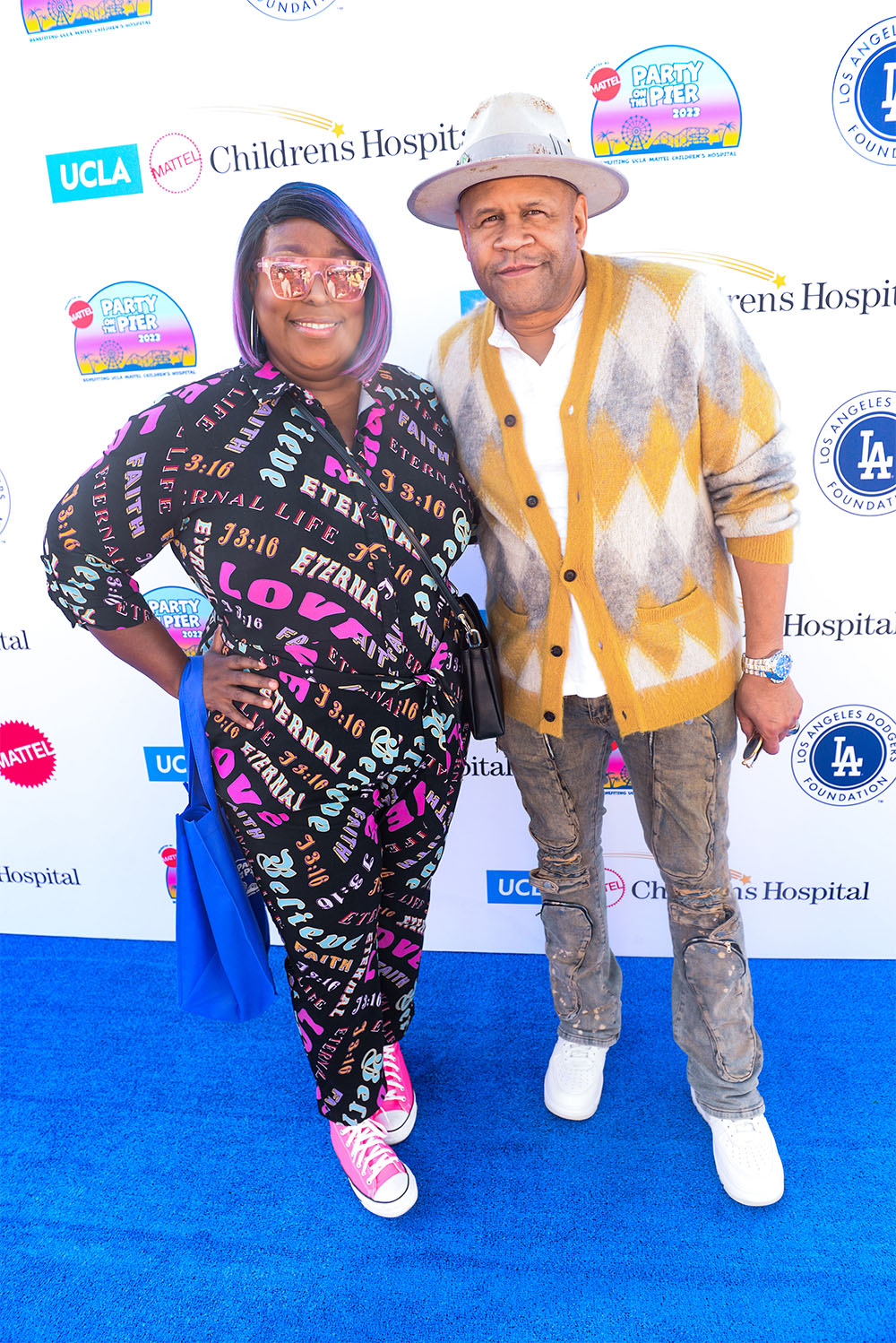 Loni Love and Rondell Sheridan attend the 24th Annual Party on the Pier Benefitting UCLA Mattel Children's Hospital at Santa Monica Pier on November 05, 2023 in Santa Monica, California.