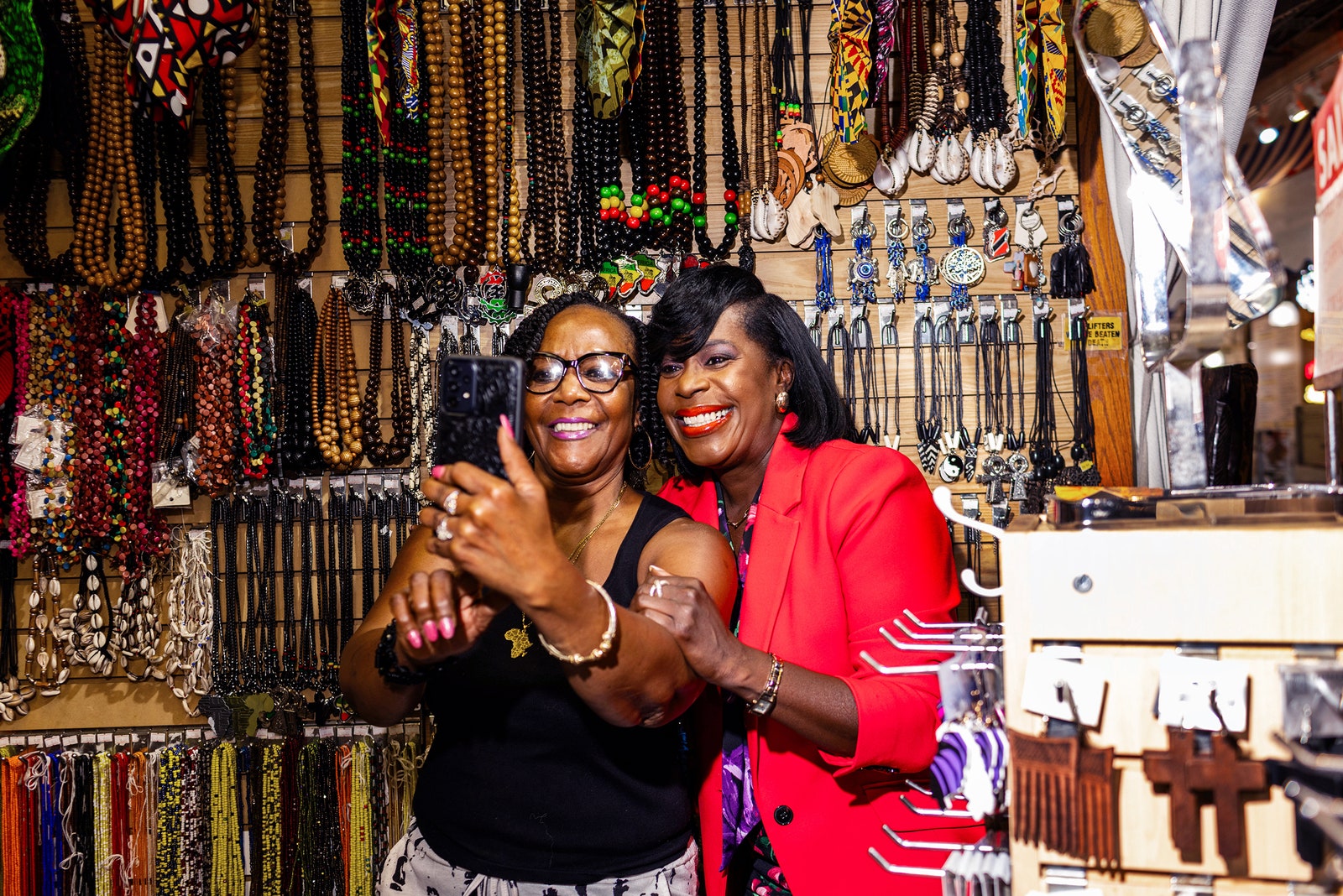 Cherelle Parker poses for a photo with a supporter.