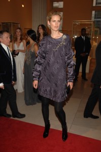 Model Stella Tennant attends the Metropolitan Museum of Art's annual Costume Institute gala in New York City. Tennant wears Burberry with Fred Leighton jewels. (WWD/CondeNast/NYT Syndicate)