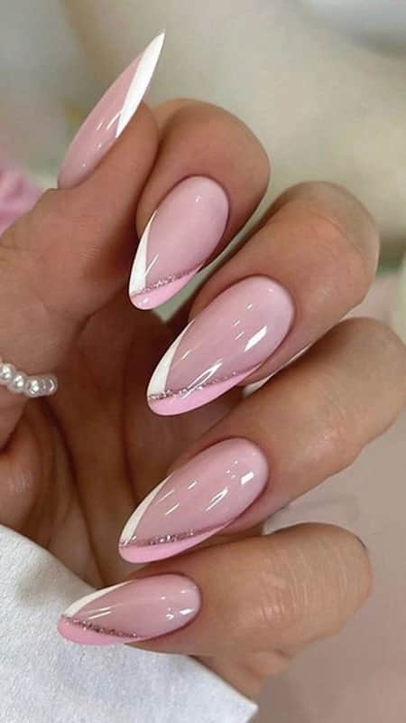 ual Colour French Tip: Dual-color French nails add a pop of color and personality to your wedding day look, while still maintaining an elegant and sophisticated vibe.