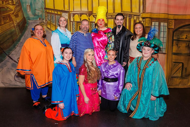 Principal cast members of this year's panto, Sinbad.