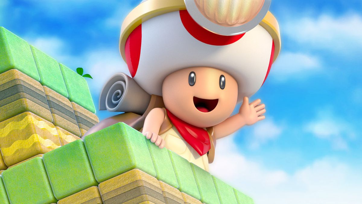 Toad waves in Captain Toad: Treasure Tracker art