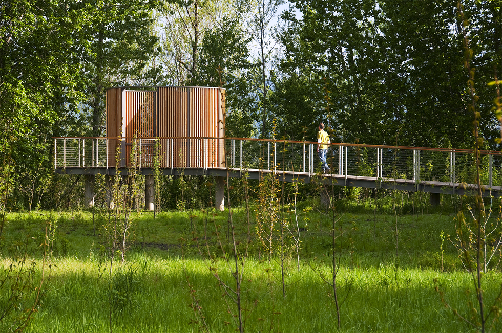 the confluence project bird blind 2008 sandy river delta oregon by maya lin