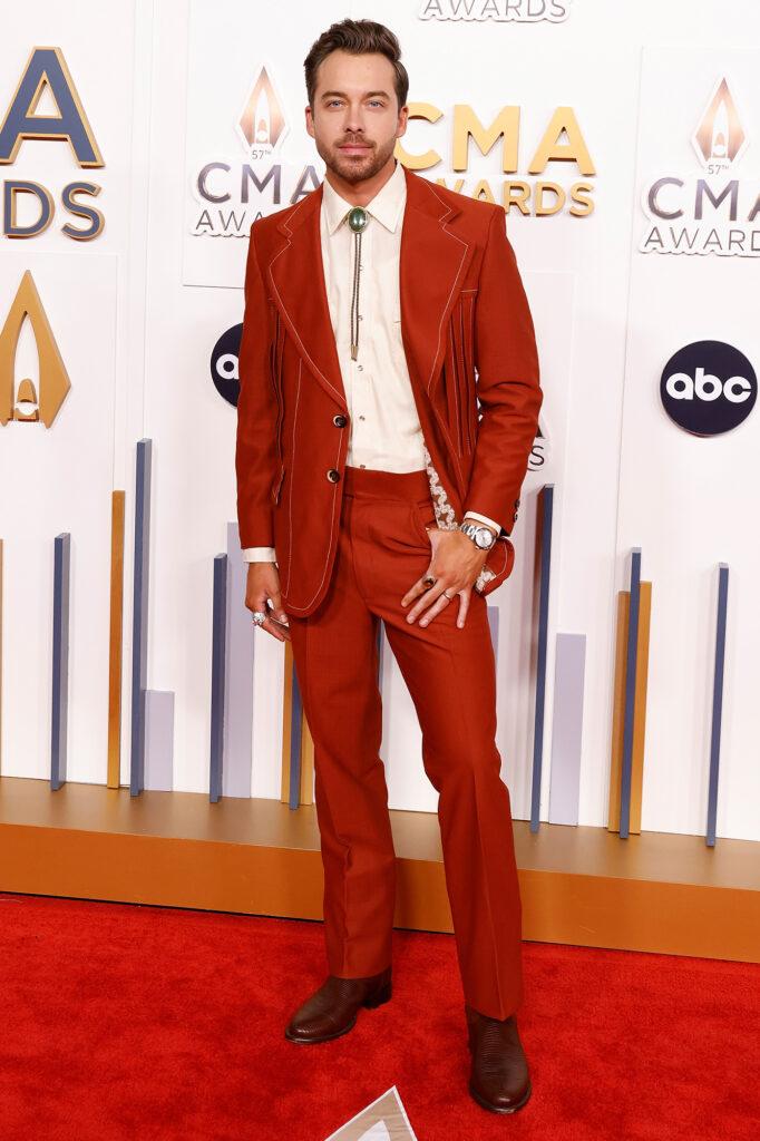 Alex Hall attends the 2023 CMA Awards at Bridgestone Arena on November 08, 2023 in Nashville, Tennessee.