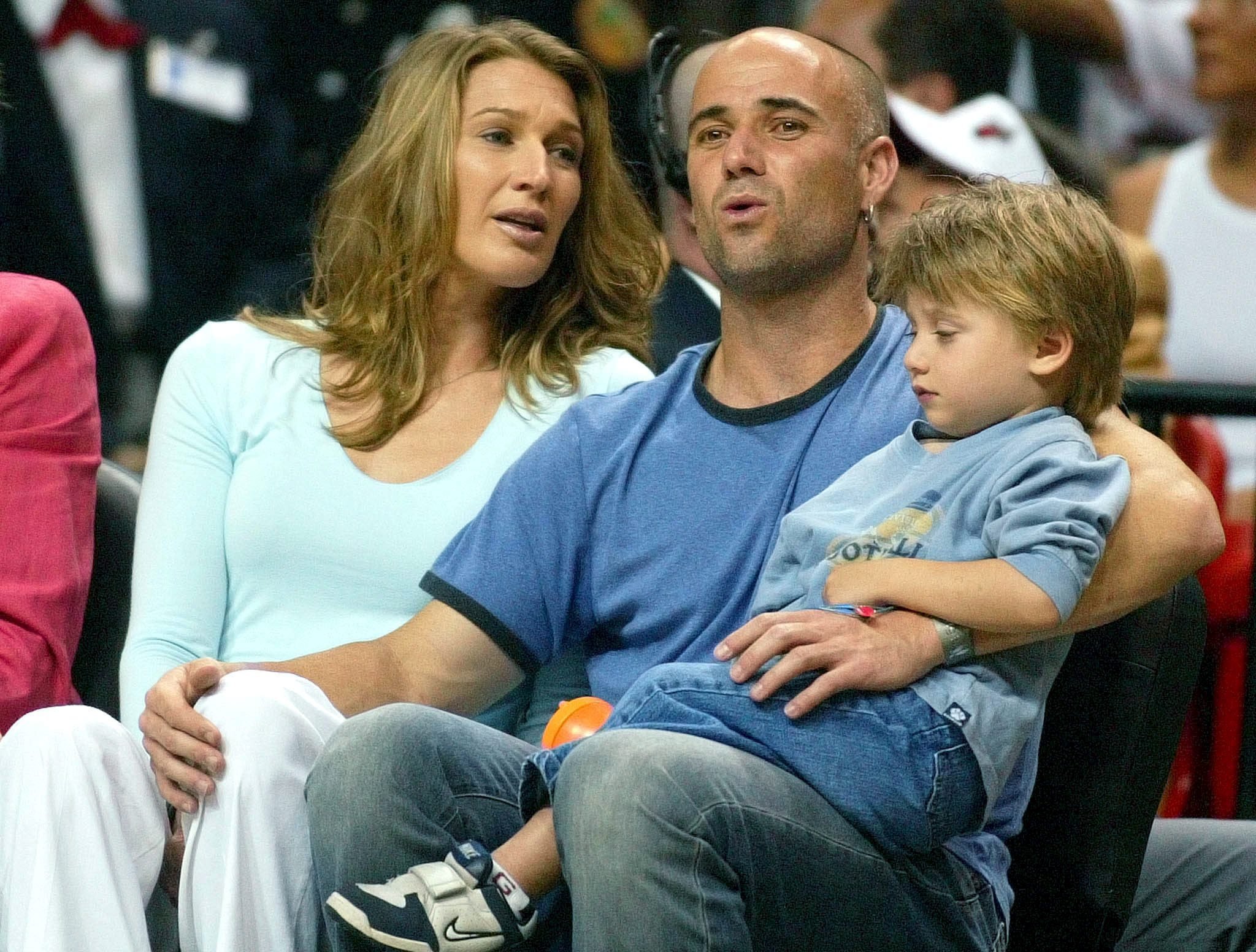 Graf and Agassi welcomed son Jaden in October 2001, the month they were born