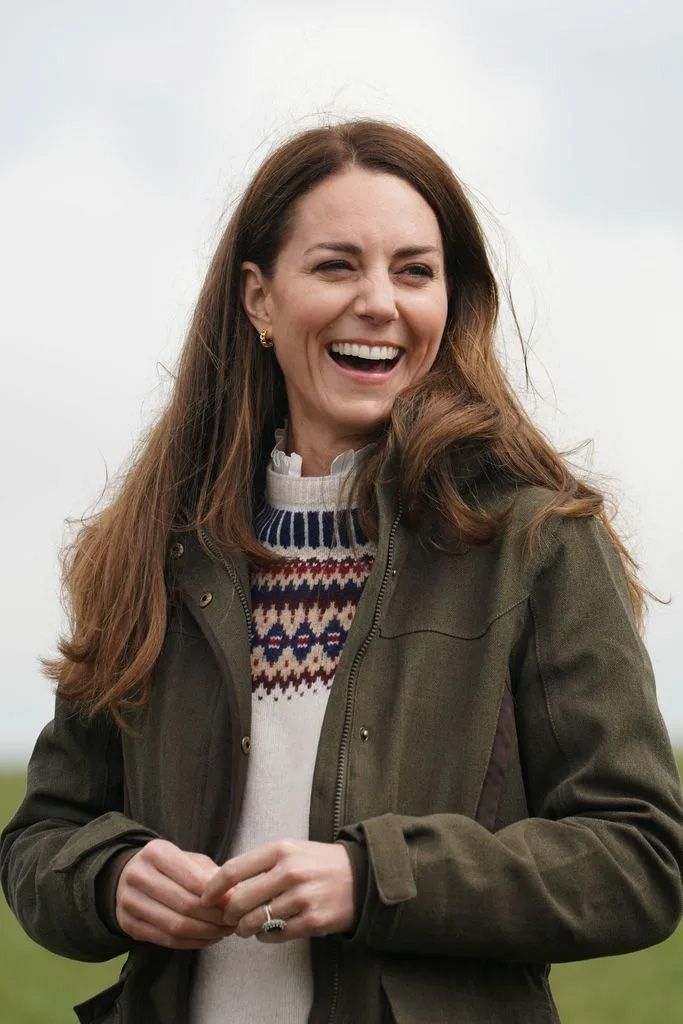 Princess Kate wearing fair isle jumper from Brora