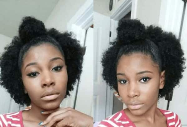 half-up half-down hairstyles for black hair