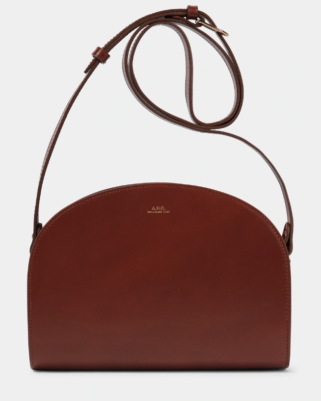 Demi-Lune Leather Shoulder Bag