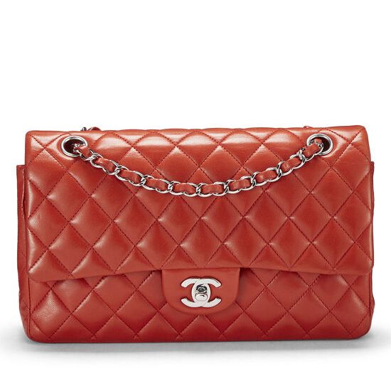 Red Quilted Classic Double Flap