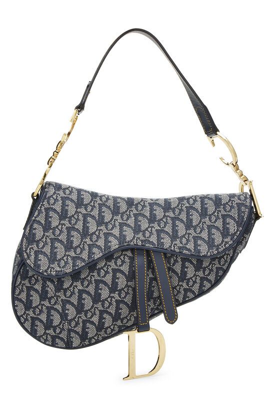 Navy Trotter Canvas Double Saddle Bag