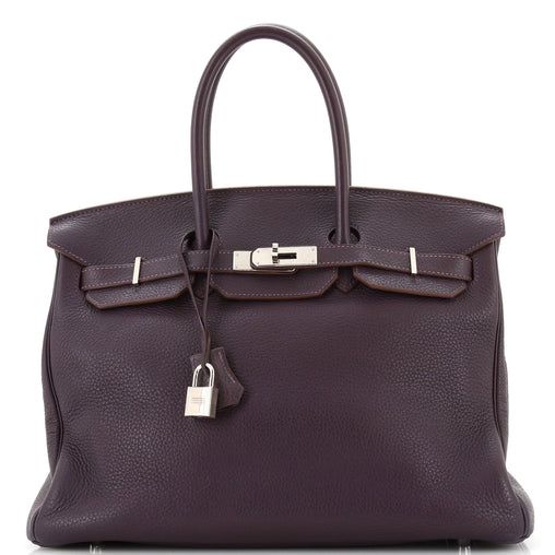 Birkin Handbag with Palladium Hardware 35