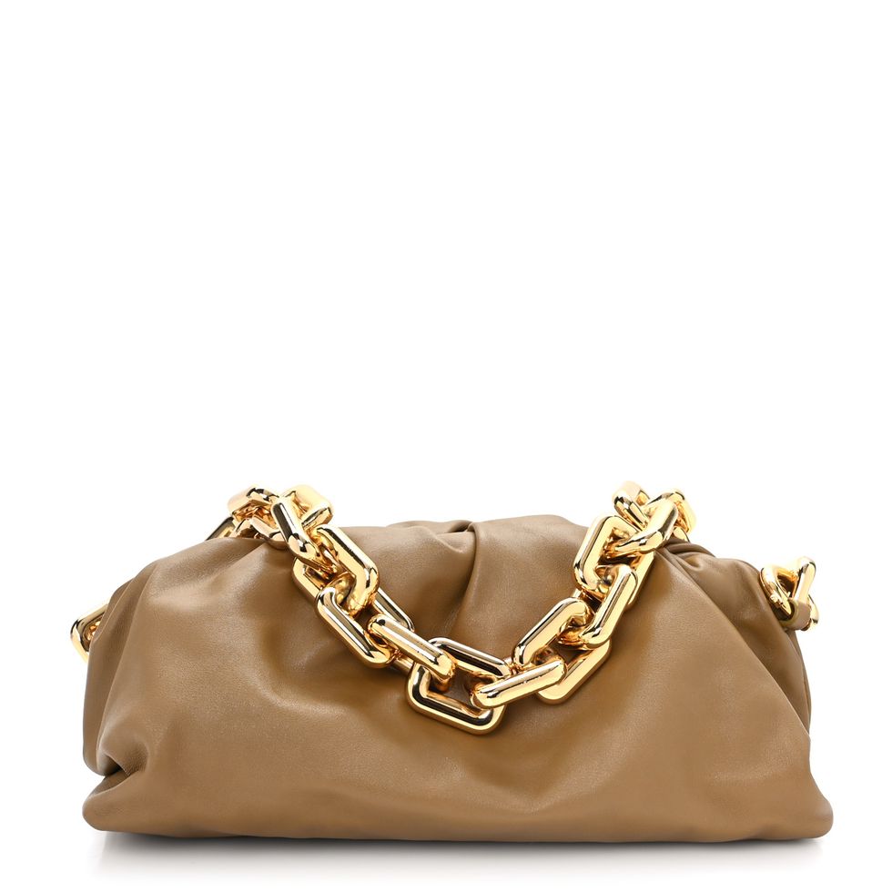 Calfskin The Pouch Chain Cammello