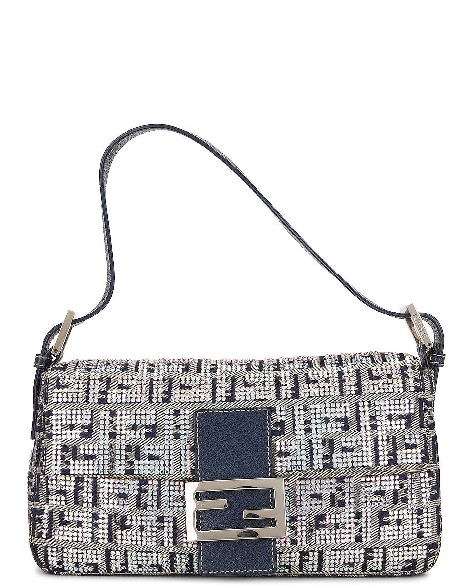 FWRD Renew Crystal Zucca Baguette Shoulder Bag