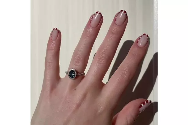 Go classic with this traditional candy cane inspired manicure