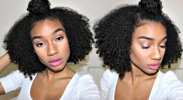 half-up half-down hairstyles for black hair