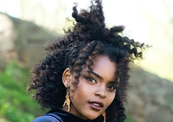 half-up half-down hairstyles for black hair