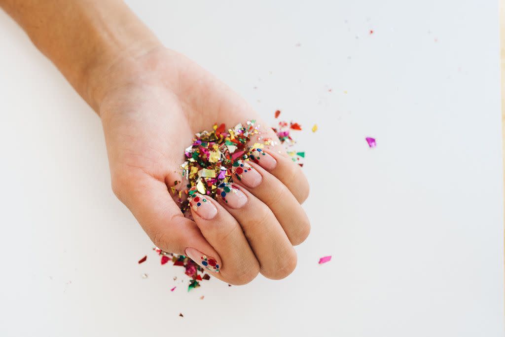 new years eve nail designs confetti