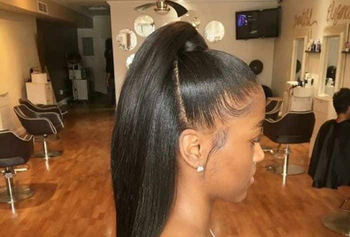 half-up half-down hairstyles for black hair