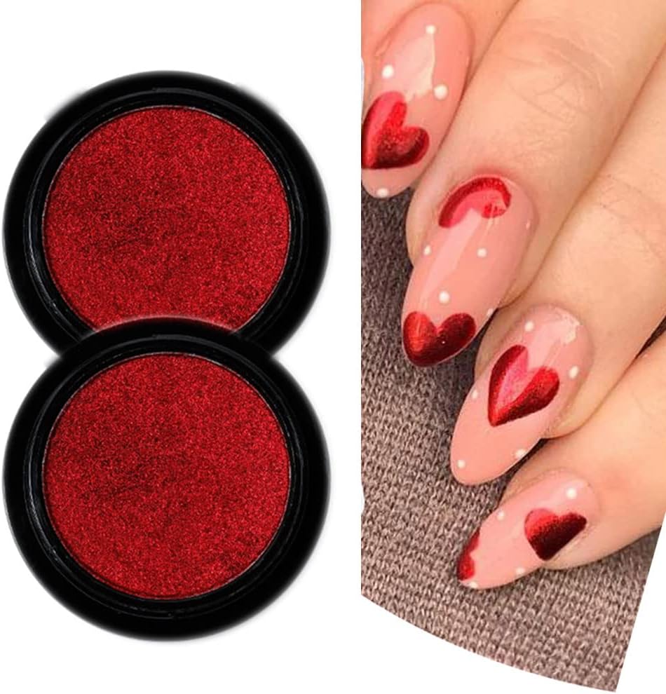 MDRTIRIM Red Chrome Nail Powder