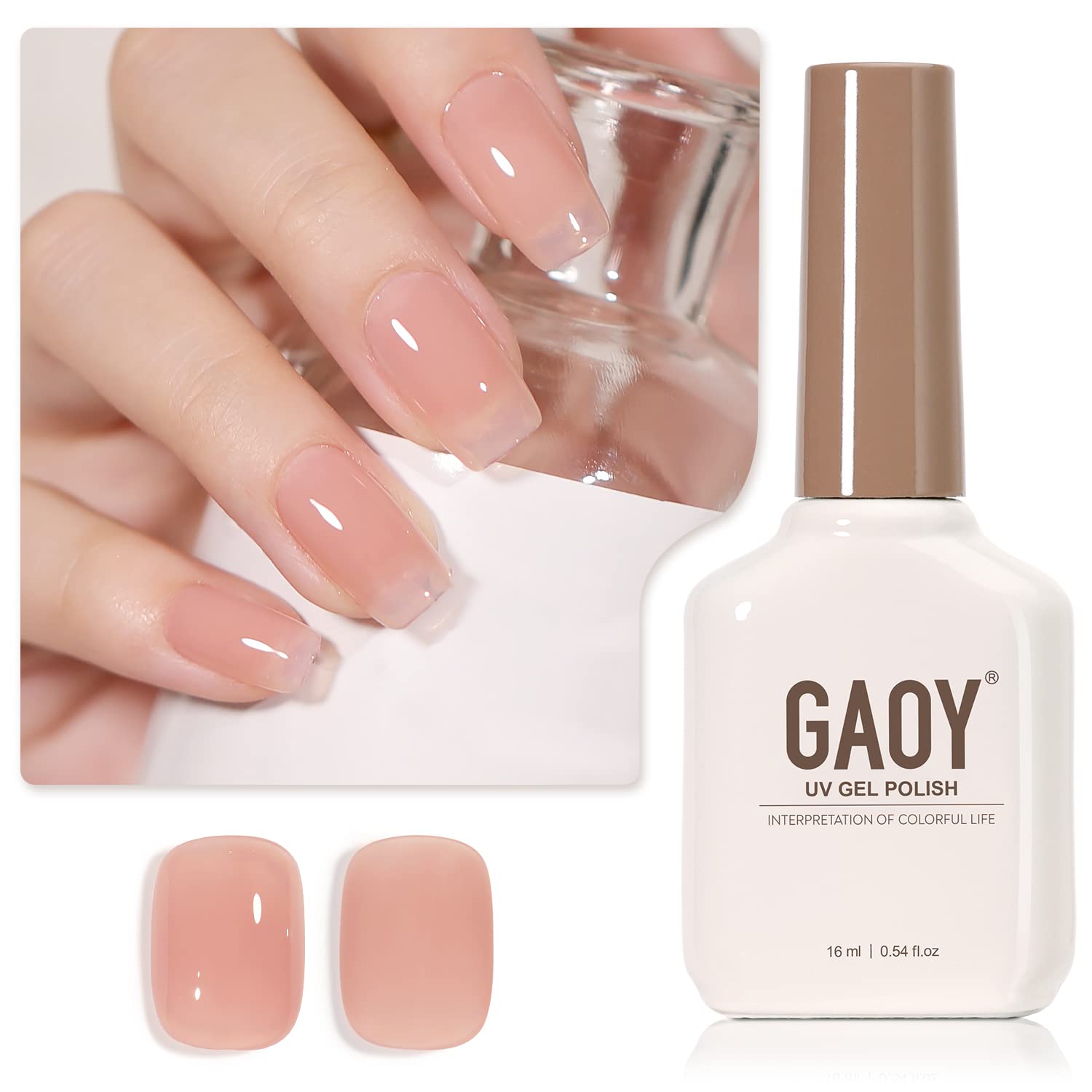 GAOY Sheer Nude Gel Nail Polish