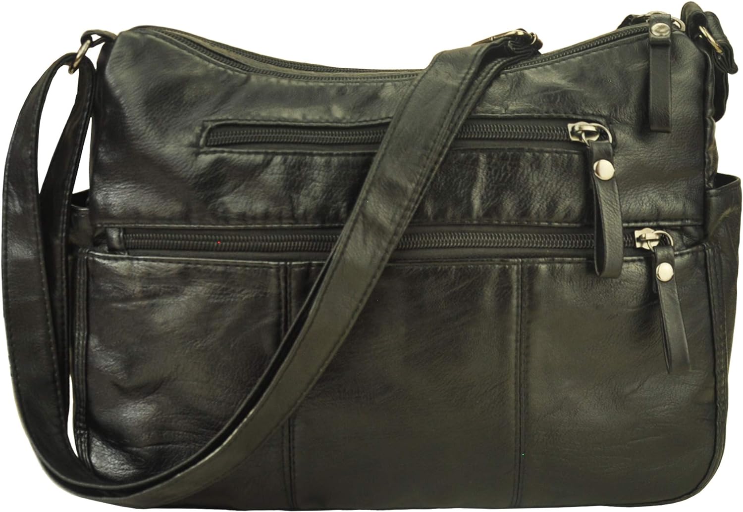 VOLGANIK ROCK Soft Leather Shoulder Bag Black