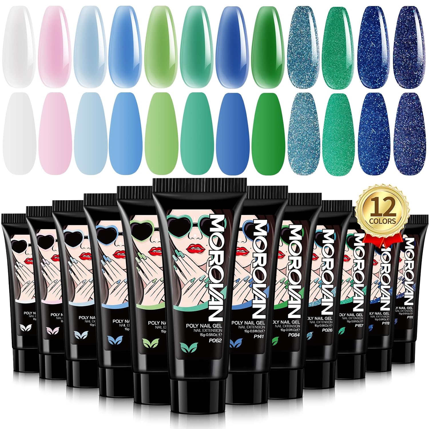 Morovan Poly Gel Nail Colors 12 Colors