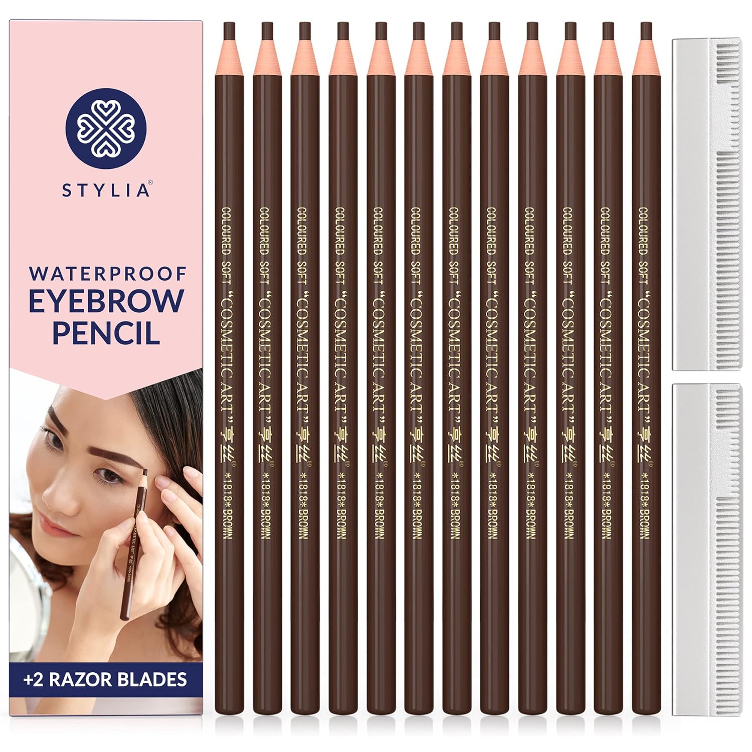 Stylia Waterproof Eyebrow Pencil Set