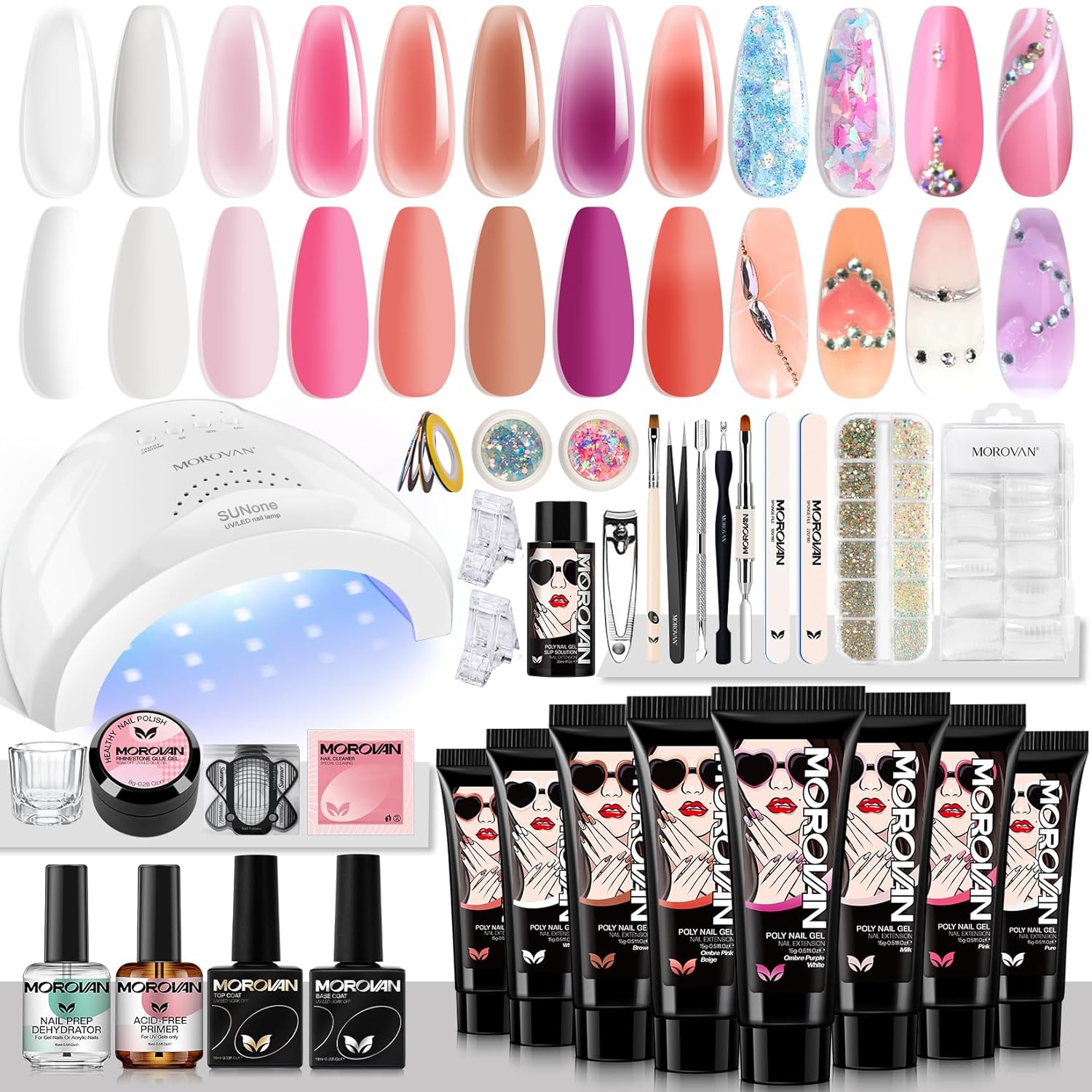 Morovan Poly Gel Nail Kit Starter Kit