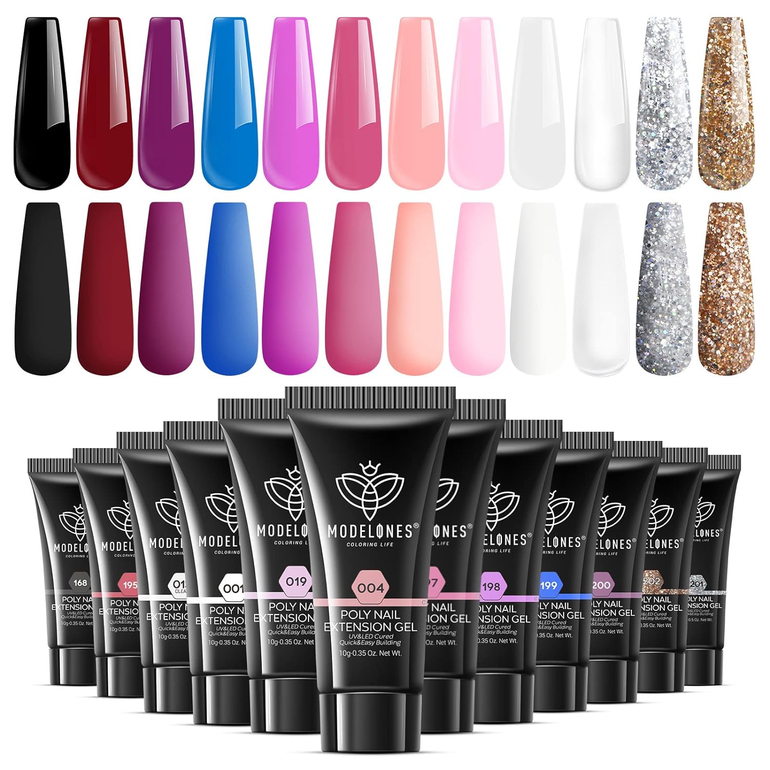 Modelones Nail Extension Gel Kit Classic Colors Set