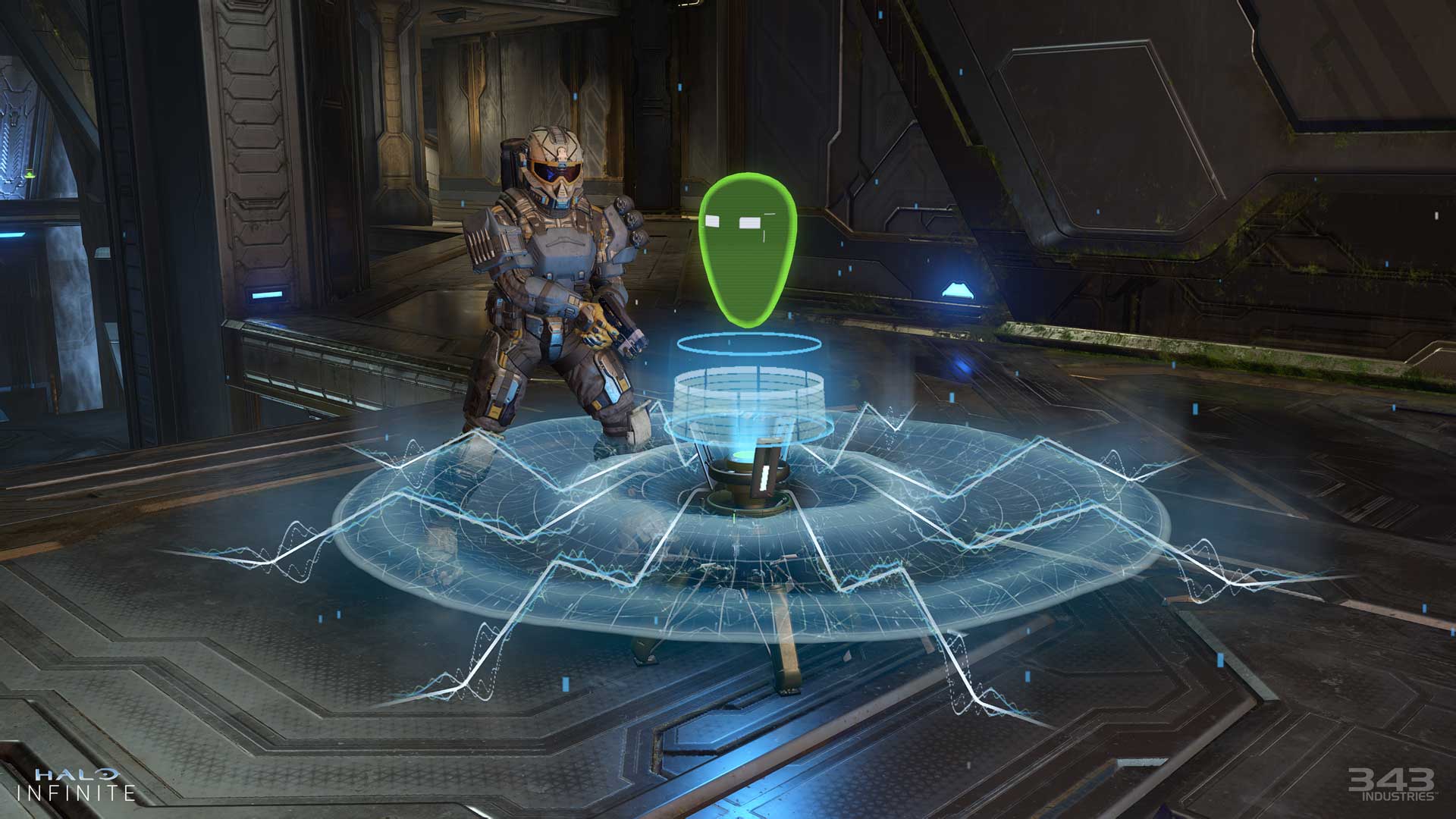 A multiplayer Spartan plays Extraction in Halo Infinite.