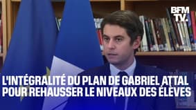 L'intégralité du plan de Gabriel Attal pour rehausser le niveau des élèves français