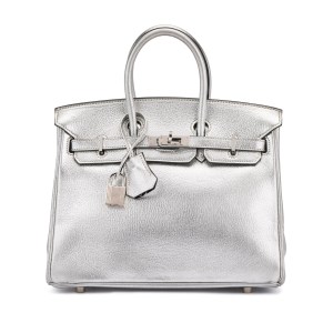 most expensive hermes birkin bags in the world, metallic silver chevre birkin 25 bag