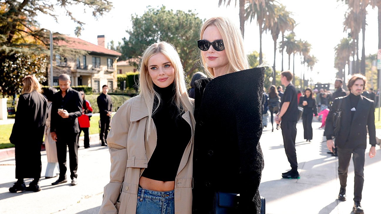 Samara Weaving and Nicole Kidman attends the Balenciaga Fall 24 Show