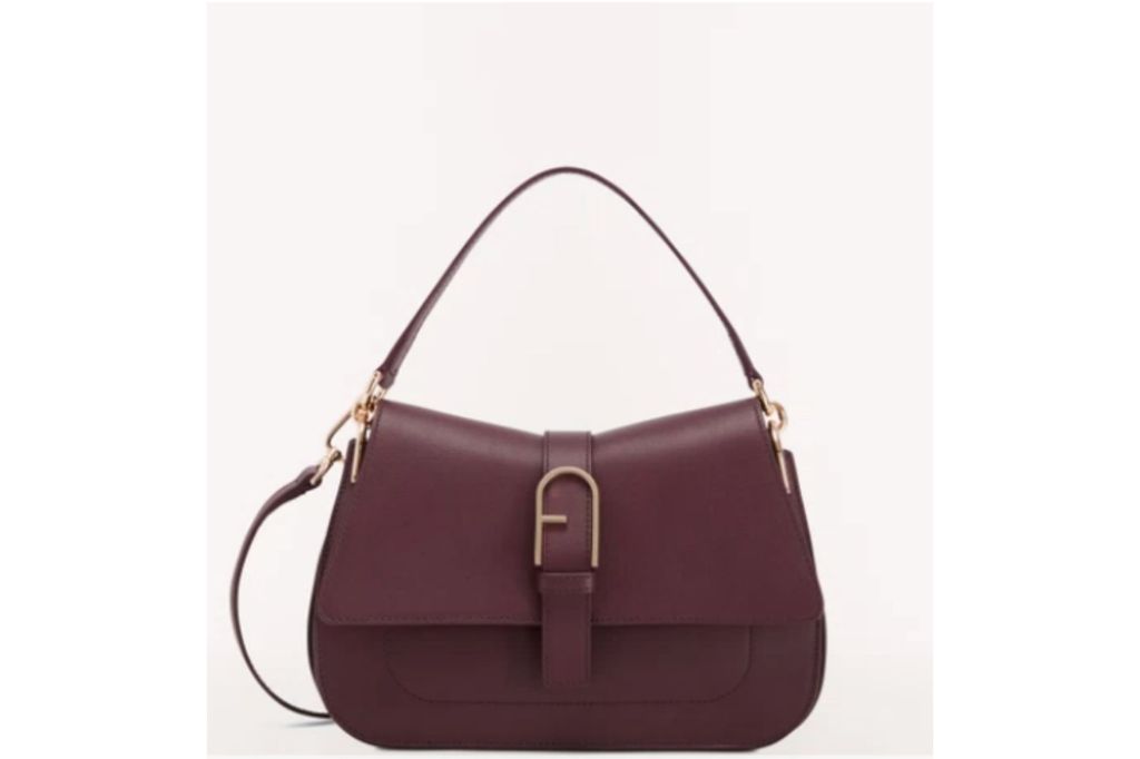 Burgundy handbag