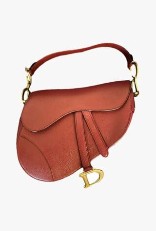 Burgundy leather Saddle bag
