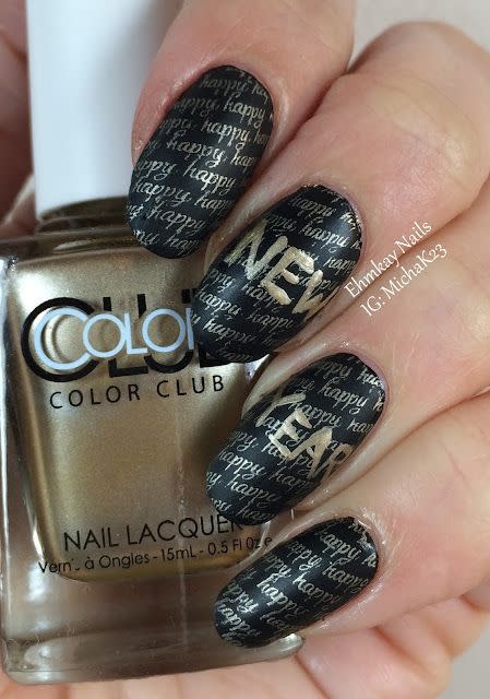 new years eve nail designs happy new year