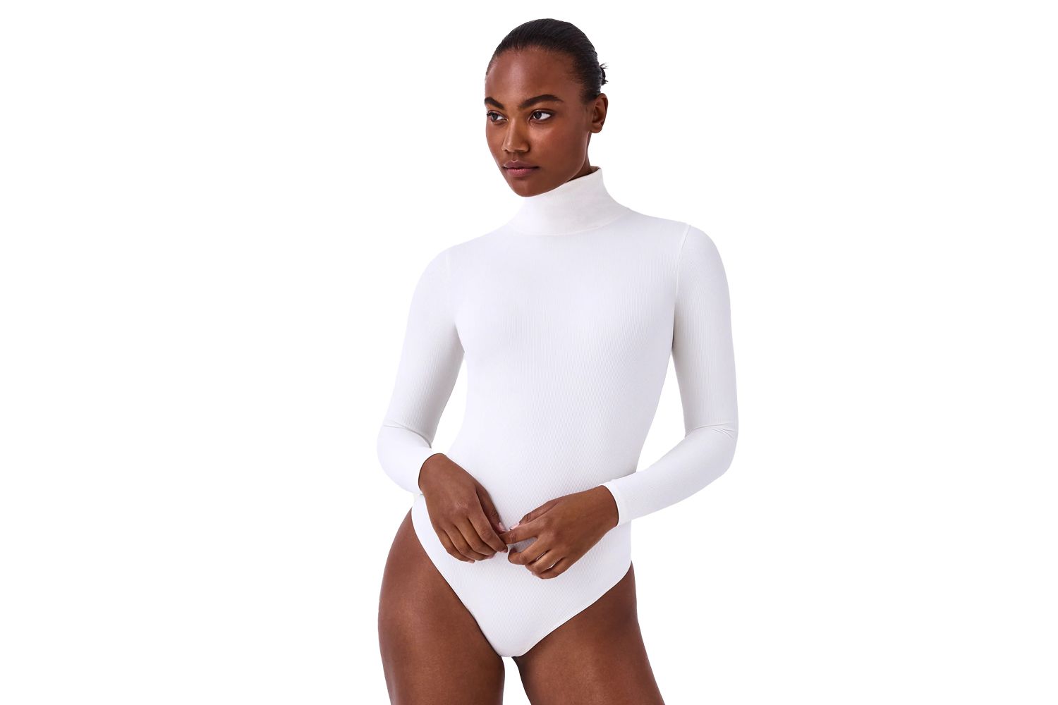 Spanx Suit Yourself Ribbed Long Sleeve Turtleneck Bodysuit