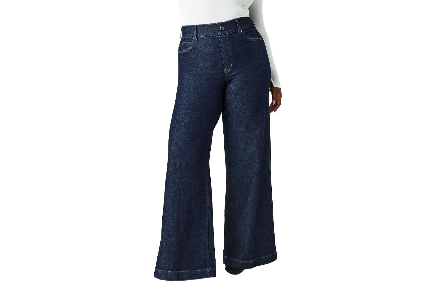 Spanx Wide Leg Jeans, Raw Indigo Shade