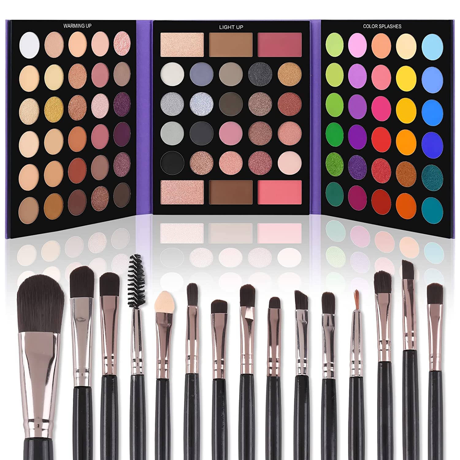 UCANBE Eyeshadow Palette with 15 Brushes