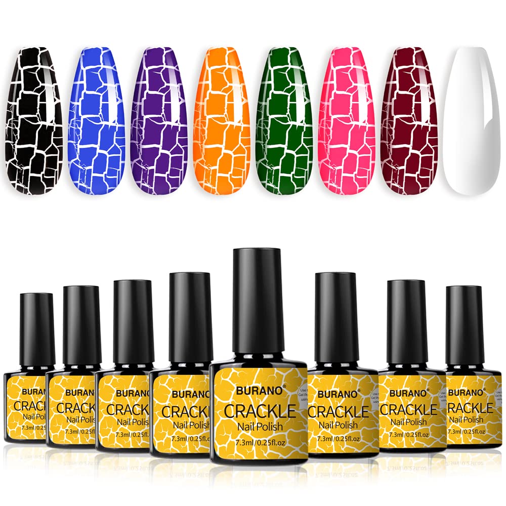 BURANO Crackle Gel Nail Polish Set