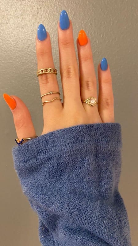 Vibrant Colored Nails: Bright, bold, and full of energy, these nails boast a spectrum of vivid colors that make a cheerful and striking fashion statement.