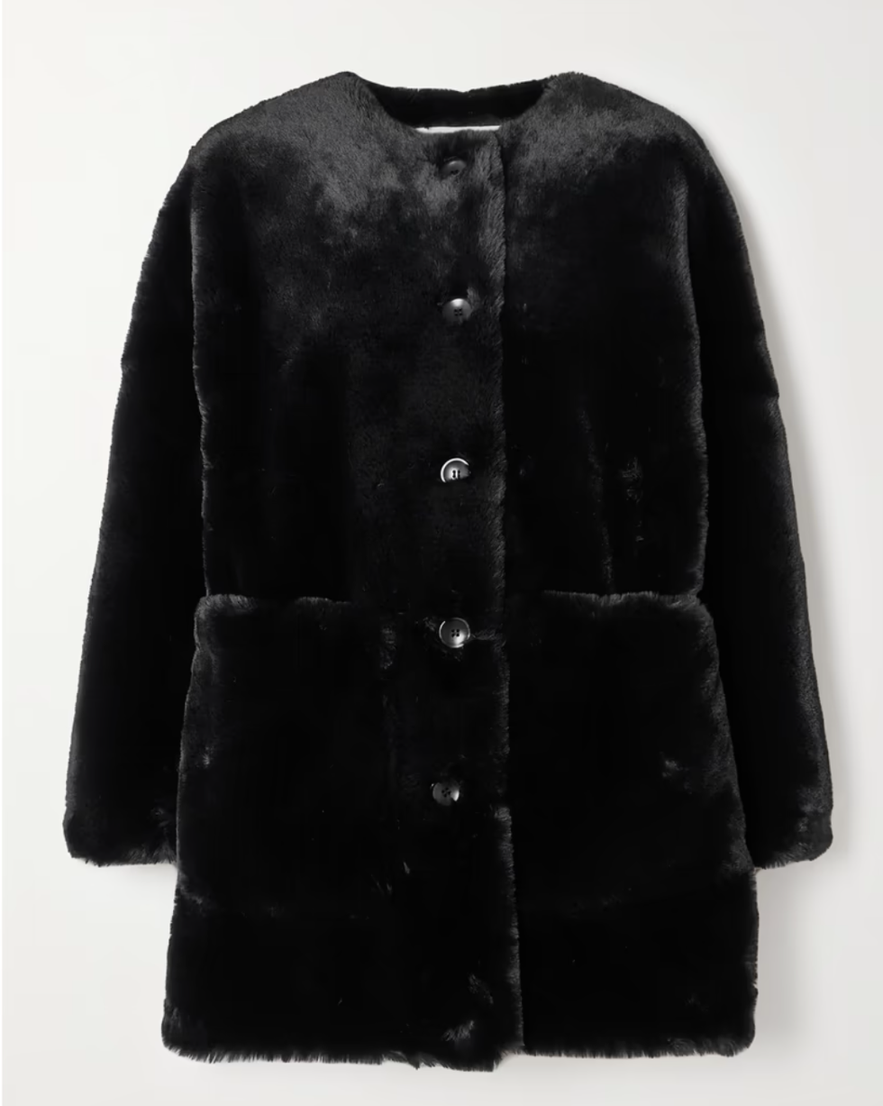 Penelope Asymmetric Faux-Fur Coat