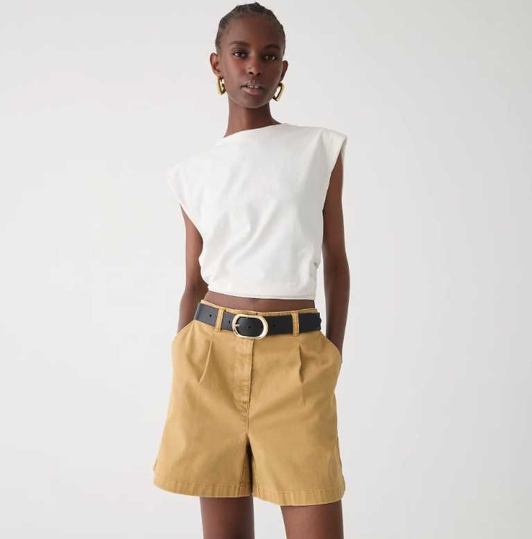 Pleated Chino Shorts