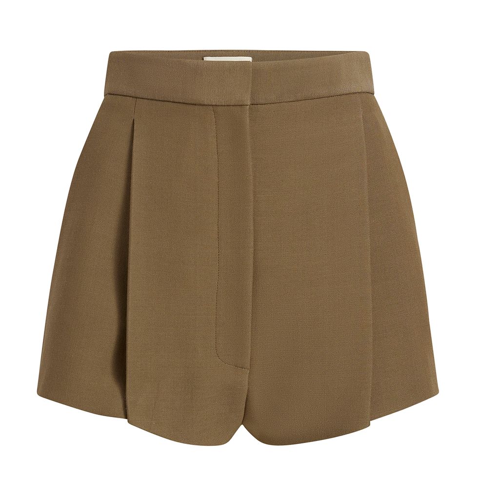 Calman Pleated Woven Shorts