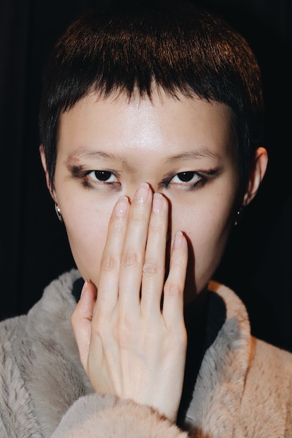 There were minimally sheer nails at Helmut Lang.