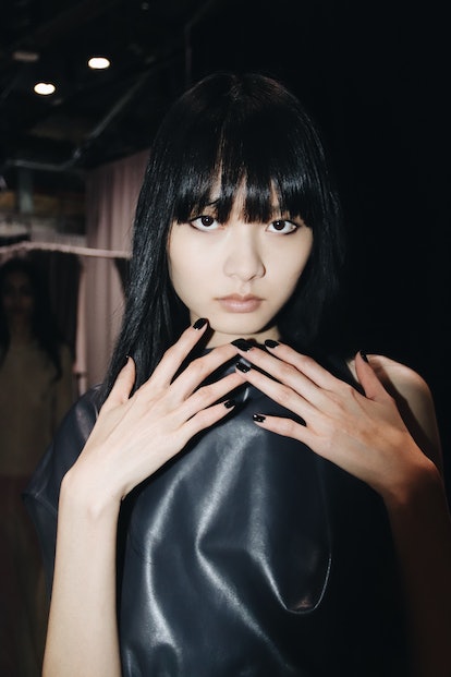 There were glossy black nails at Proenza Schouler.