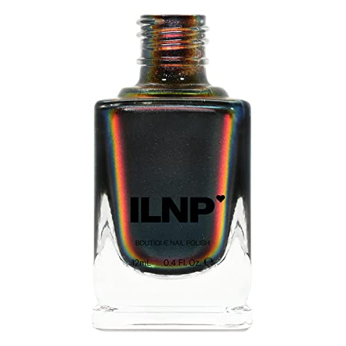 ILNP Eclipse Black to Red Ultra Chrome Nail Polish