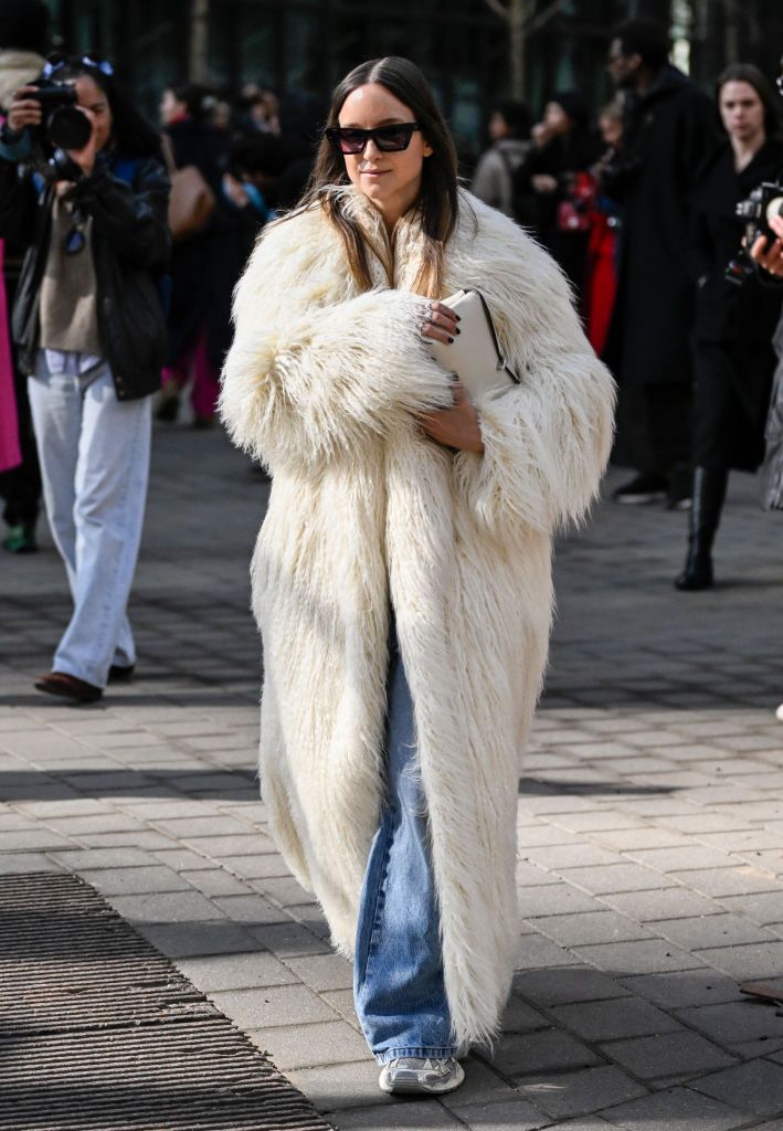 street style furry coat