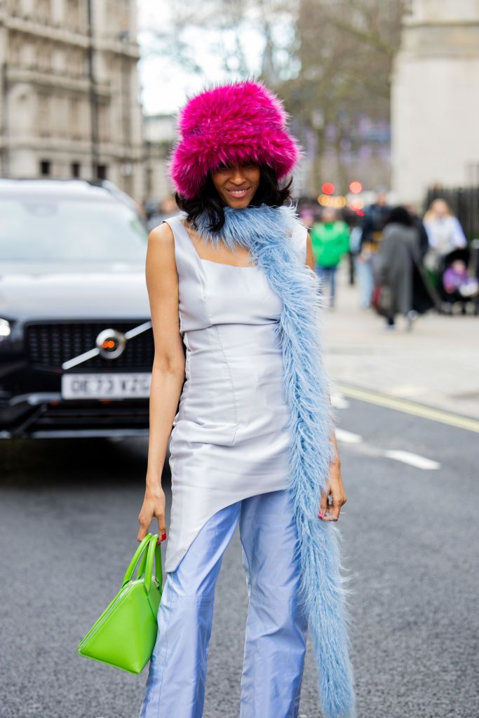 pastel street style lfw february 2024